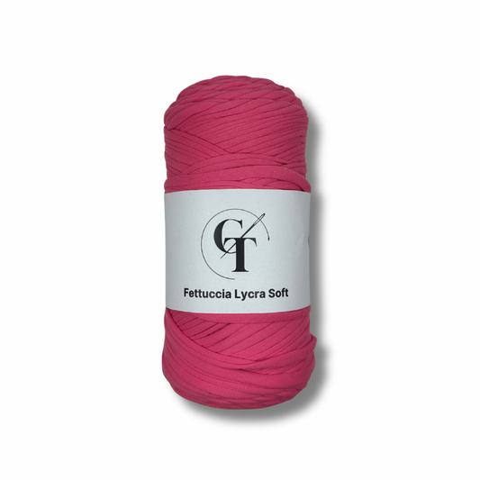 Fettuccia in Lycra Soft Fucsia per Borse all’Uncinetto – 400g