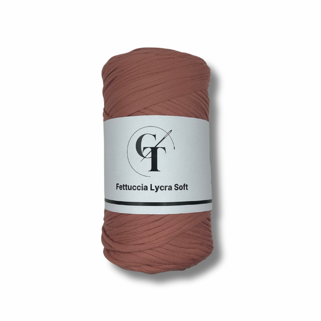 Fettuccia in Lycra Soft Rosa Antico per Borse all’Uncinetto – 400g