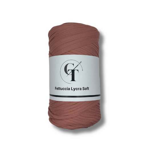 Fettuccia in Lycra Soft Rosa Antico per Borse all’Uncinetto – 400g