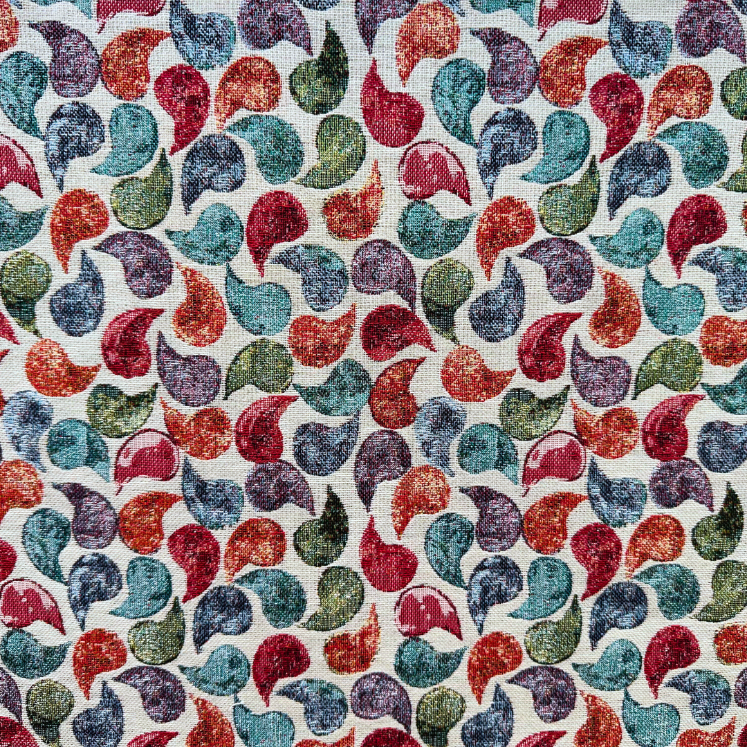 Tessuto Gobelin Gocce Multicolore 280cm a Metraggio